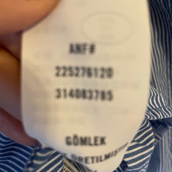 Abercrombie Kids Cotton Long Sleeve Button Down Shirt Muscle Fit - Picture 9 of 10